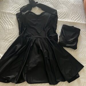 Jessica Rey black swim dress and high rise bottom in size medium